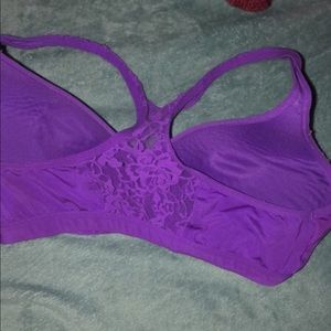 Purple Lace Razor Back Bra.